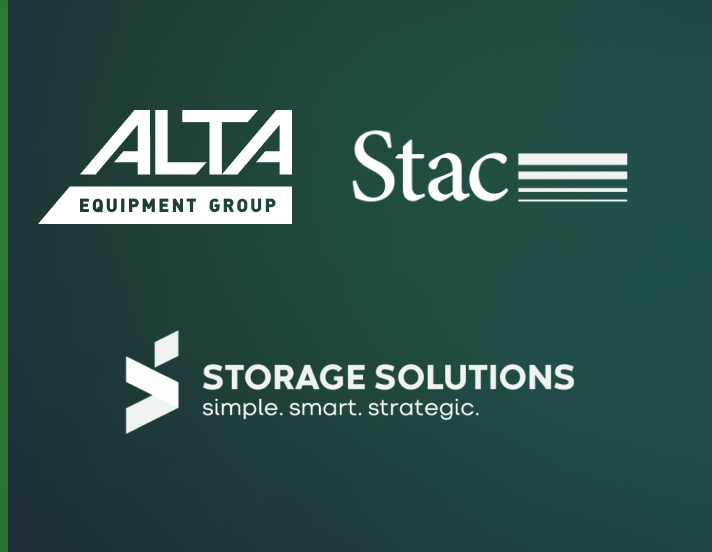 A collage of Alta, Stac and Storage Solutions logos