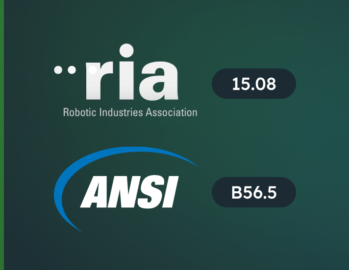RIA and ANSI logos on a green background
