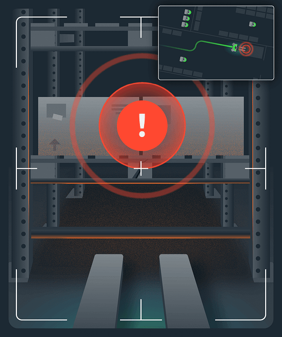 Illustration of an alert screen